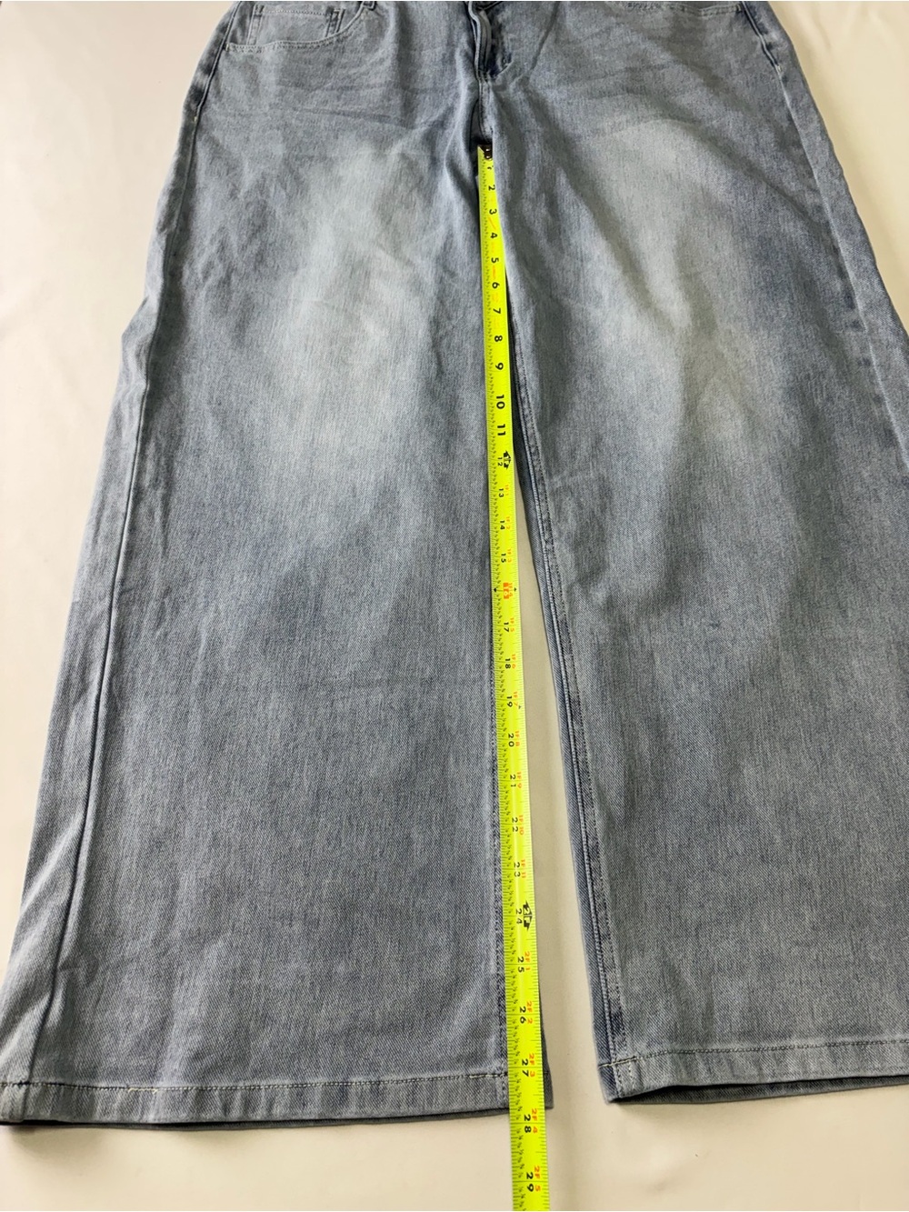 HALARA Light Blue Asymmetrical Wide Leg Jeans - Picture 5 of 11